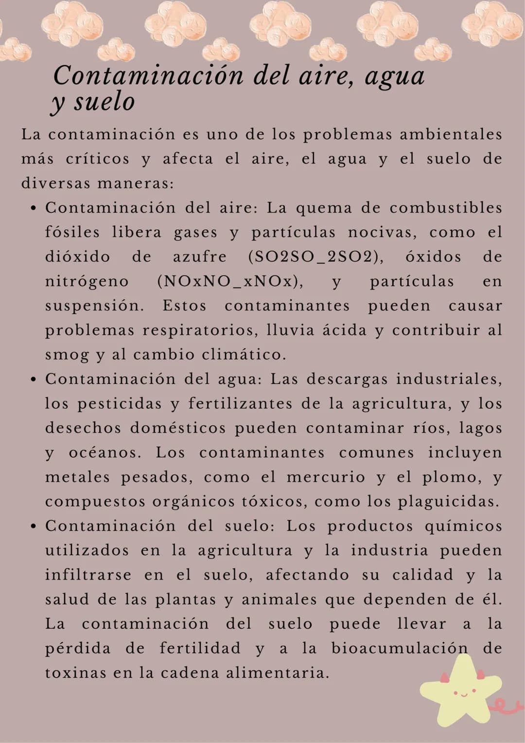 QUÍMICA
AMBIENTAL
La química ambiental estudia cómo las
actividades humanas afectan el medio ambiente
y busca soluciones para minimizar esto