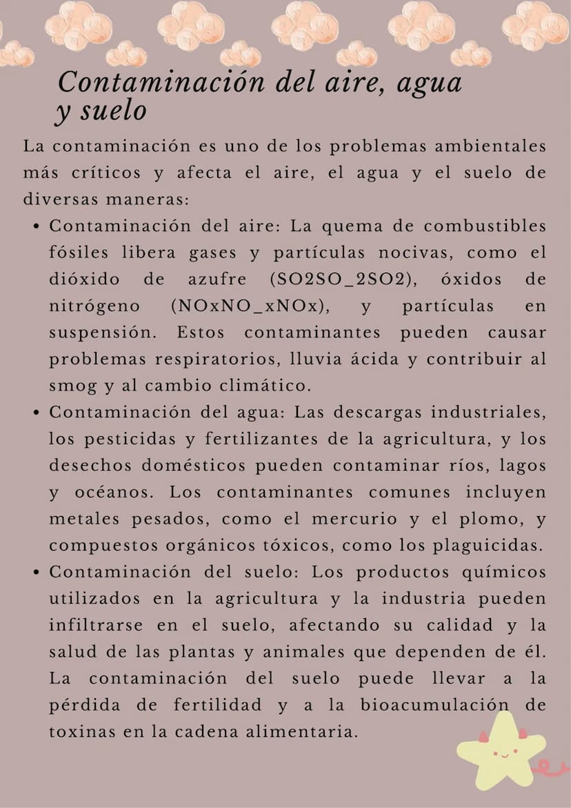 QUÍMICA
AMBIENTAL
La química ambiental estudia cómo las
actividades humanas afectan el medio ambiente
y busca soluciones para minimizar esto