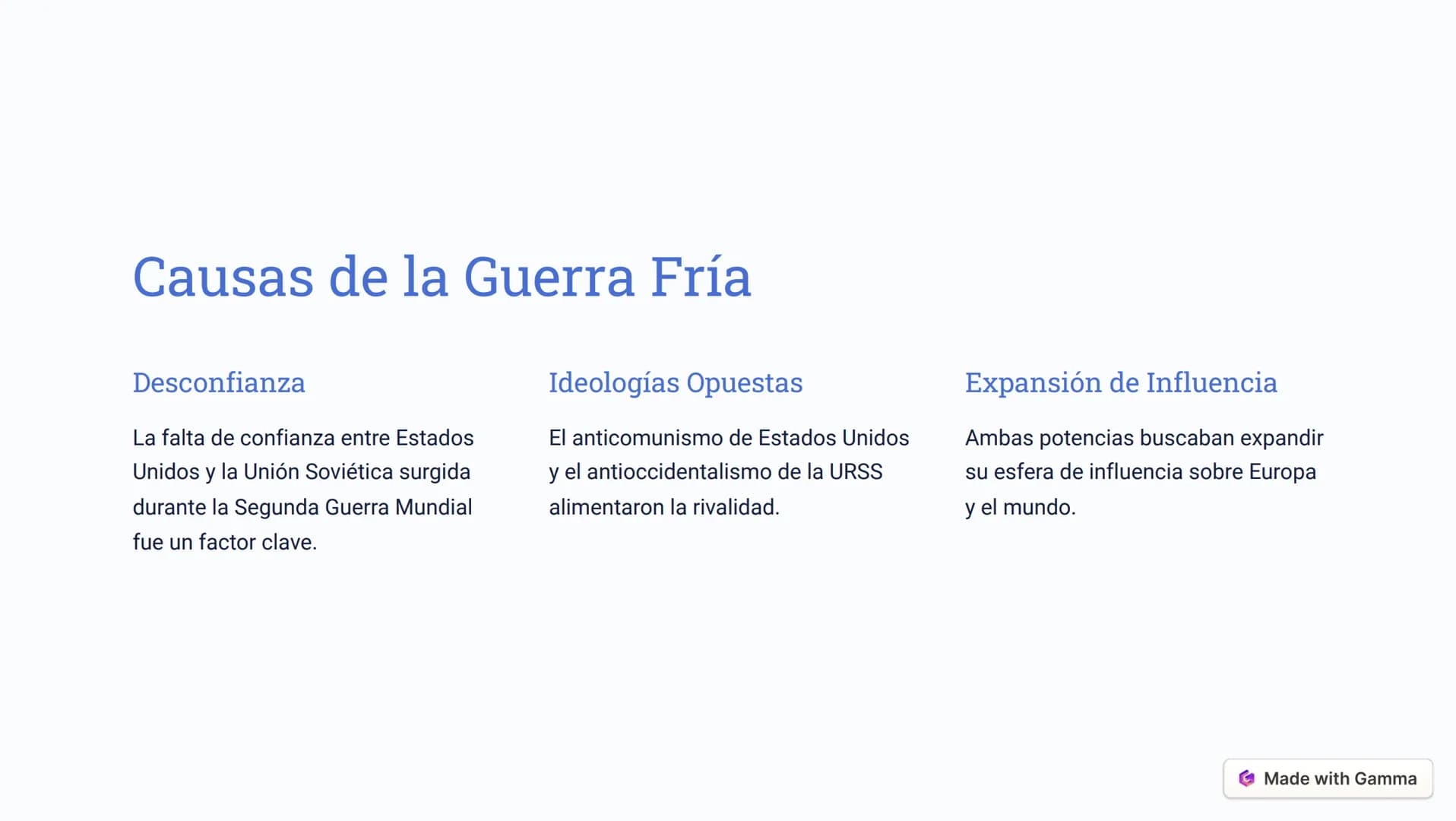 TORY
AR
DISCOVER THE CONFLICT THAT DEFINED THE MODERN WORLD
Introducción a la
Guerra Fría
La Guerra Fría fue un conflicto geopolítico y de i