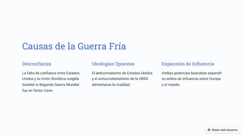 TORY
AR
DISCOVER THE CONFLICT THAT DEFINED THE MODERN WORLD
Introducción a la
Guerra Fría
La Guerra Fría fue un conflicto geopolítico y de i