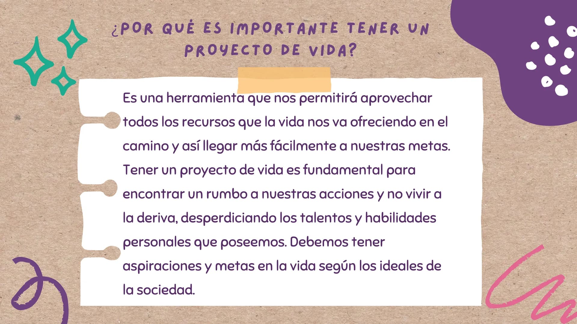 PROYECTO
DE VIDA
le г
¿QUÉ ES UN PROYECTO DE VIDA?
Un proyecto de vida es un plan
personal a largo o mediano plazo
que se piensa seguir a lo