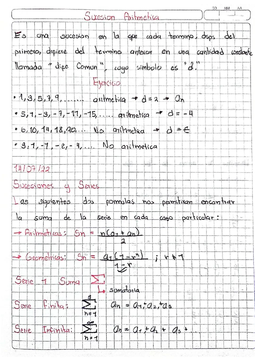 Sucesión Aritmética