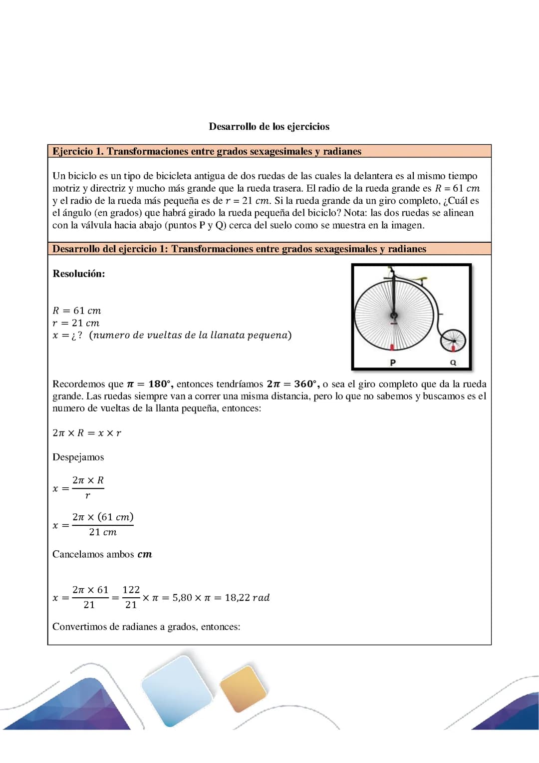 Relaciones y funciones trigonométricas (Trigonométria) 