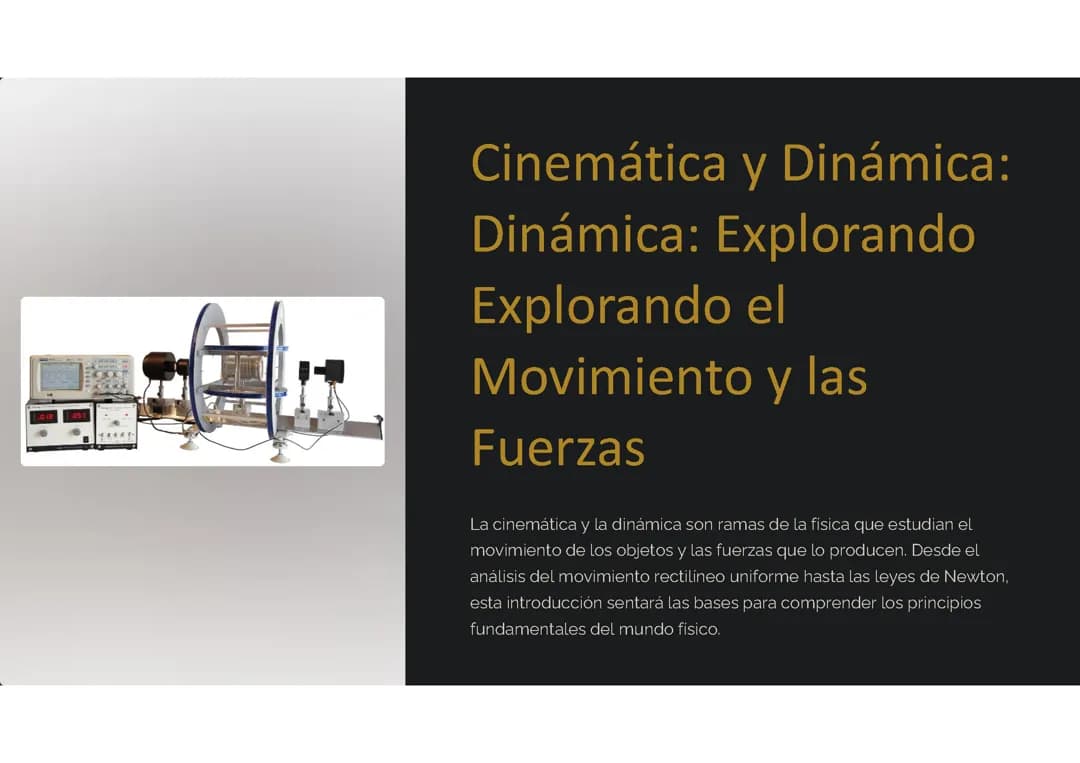 Cinemática y dinámica