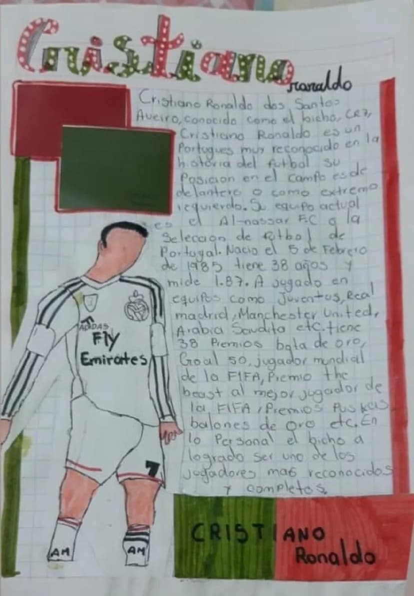 Gisting
ADDAS
la
Cristiano Ronaldo dos Santos
Aveiro, conocido como el bicho, CR7,
Cristiano Ronaldo es un
Portugues muy reconocido en
histo