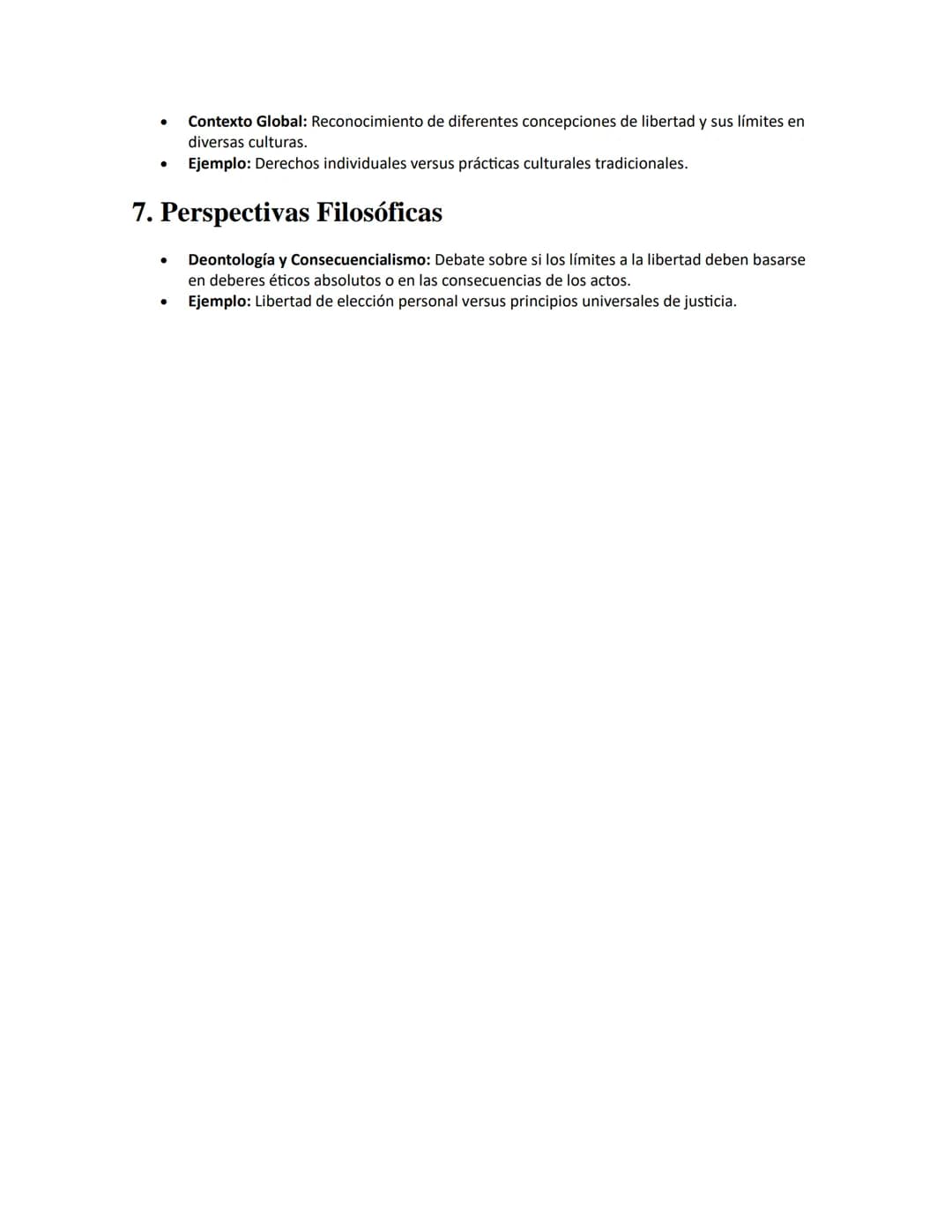 Libertad y sus Límites
APUNTES//
1. Definición de Libertad
•
Concepto: Capacidad de actuar según la propia voluntad, sin restricciones exter