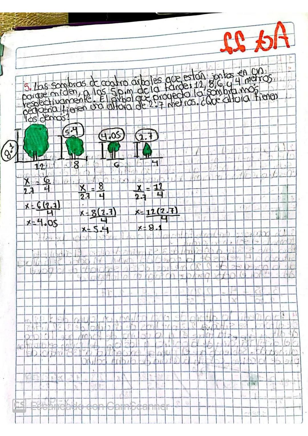 Act 22
1. Realiza los siguientes ejercicios
7. Rafael coloca una vara del d. Gs metros de altura de
joʻma gue bed df so sombra
Lel extremo d
