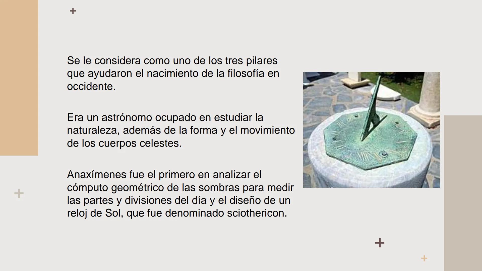 # Anaxímenes

Integrantes: +
+
+
# Anaxímenes.
Tabla de contenidos.

01
¿Quién fue
Anaxímenes?

02
¿Cuál es el
pensamiento de
anaxímenes? # 