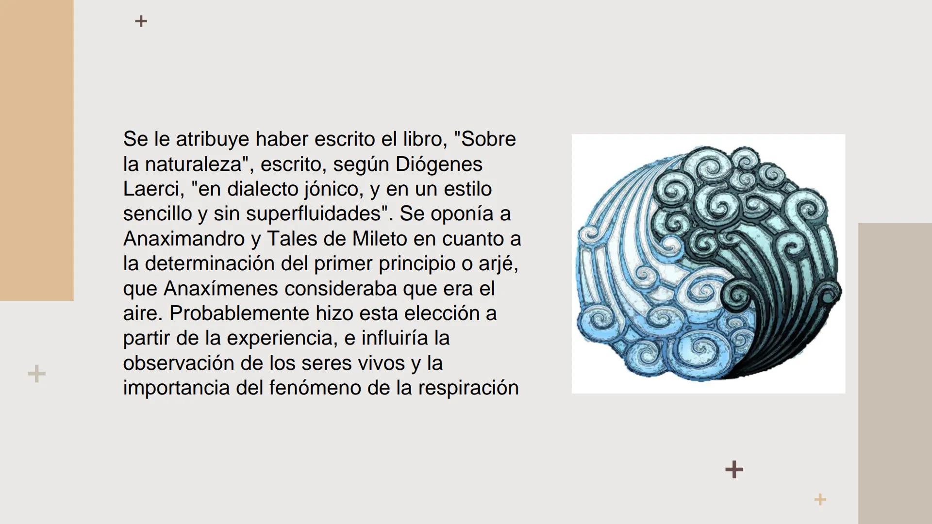 # Anaxímenes

Integrantes: +
+
+
# Anaxímenes.
Tabla de contenidos.

01
¿Quién fue
Anaxímenes?

02
¿Cuál es el
pensamiento de
anaxímenes? # 