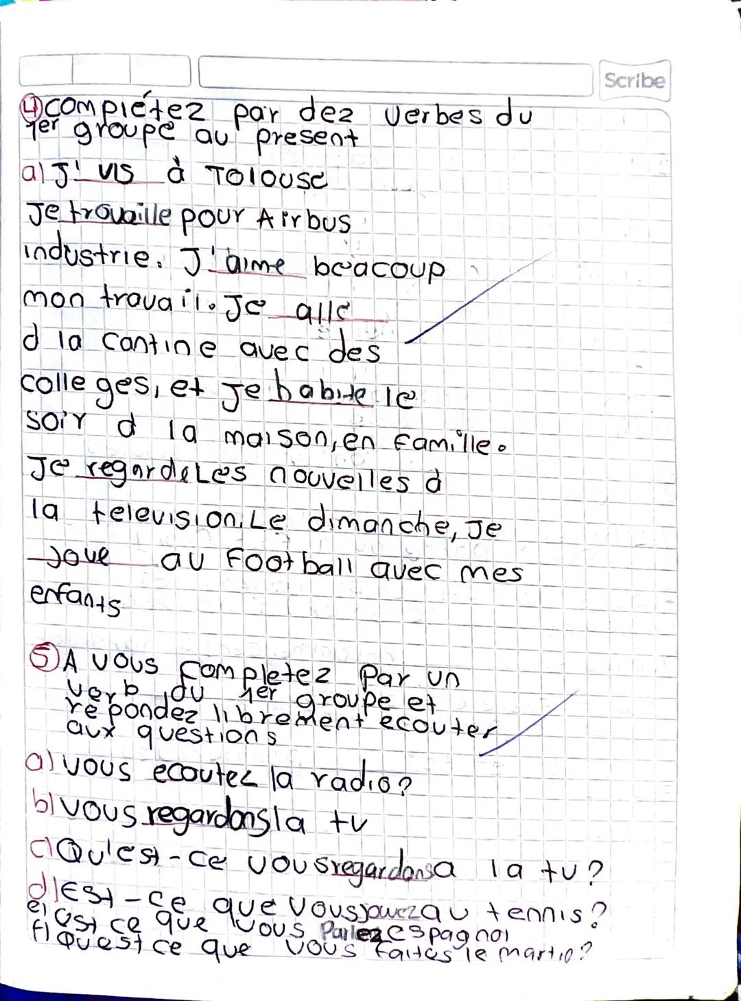 02 05 24

Donnez la forme "Je" et la
forme "Vous des Verbes suivants

al parler el utiliser

bl proposer E) Habiter

C) Reserver 9) Jouer

D