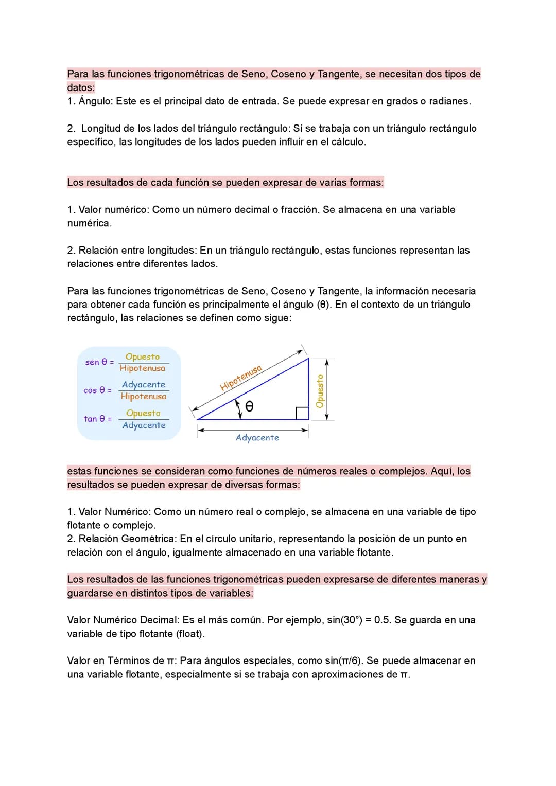 Investigación Funciones trigonométricas