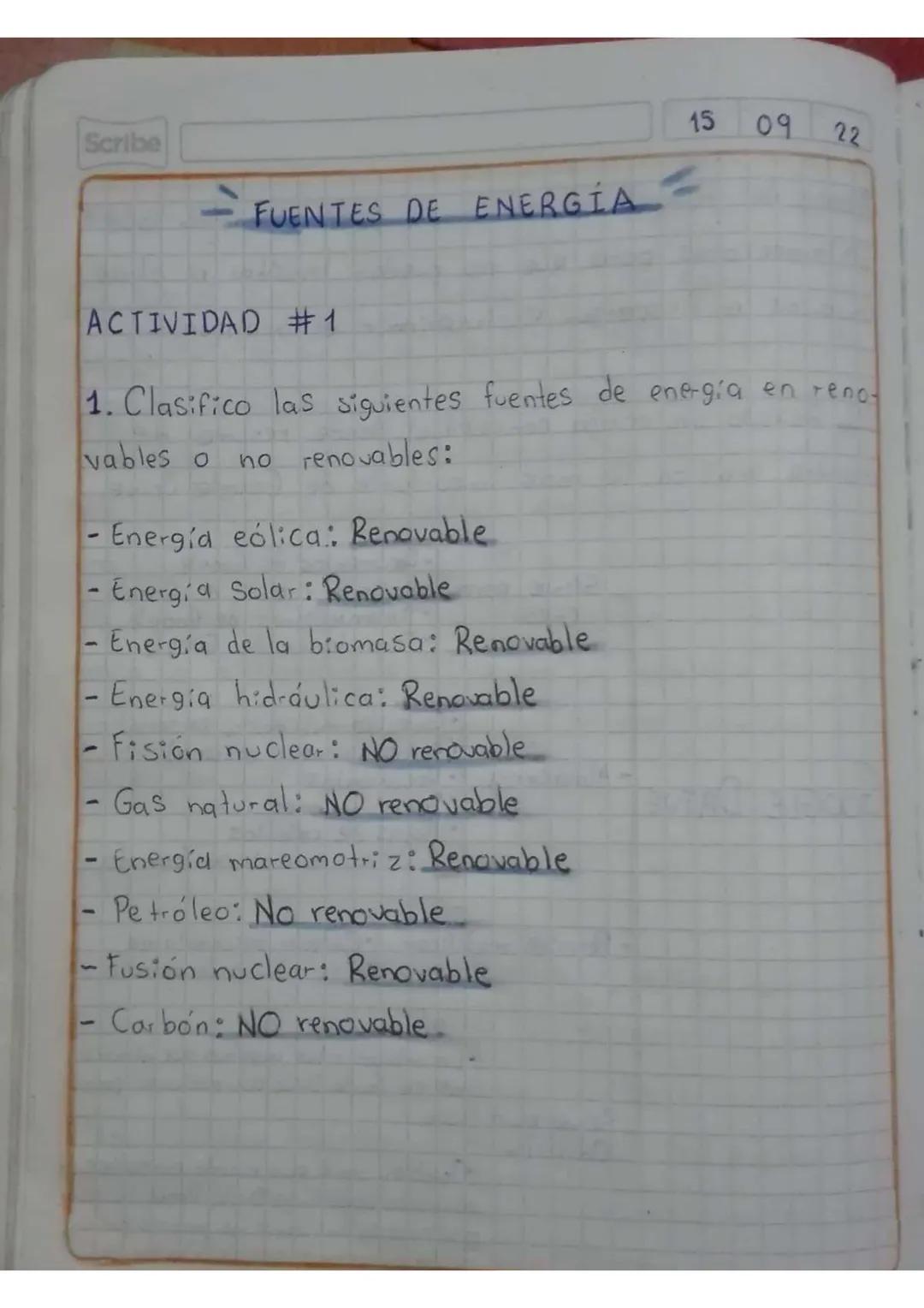 Fuentes de energía renovable y no renovable
