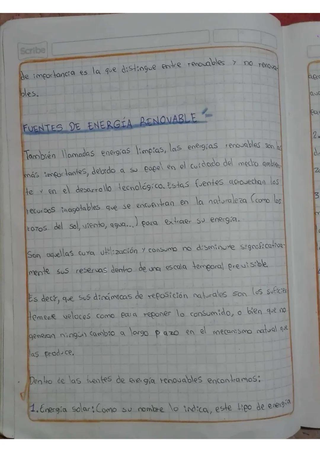 Scribe
15 09 22
FUENTES DE ENERGÍA

ACTIVIDAD #1

1. Clasifico las siguientes fuentes de energía en reno-
vables o no renovables:

- Energía