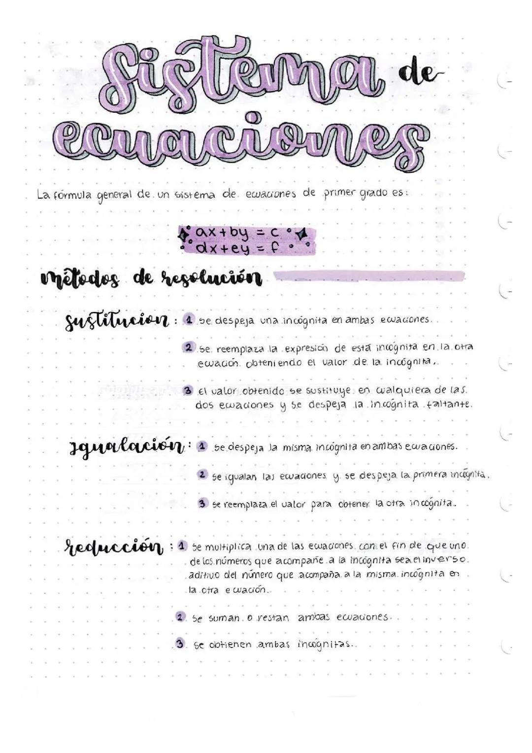 SISTEMA DE ECUACIONES 