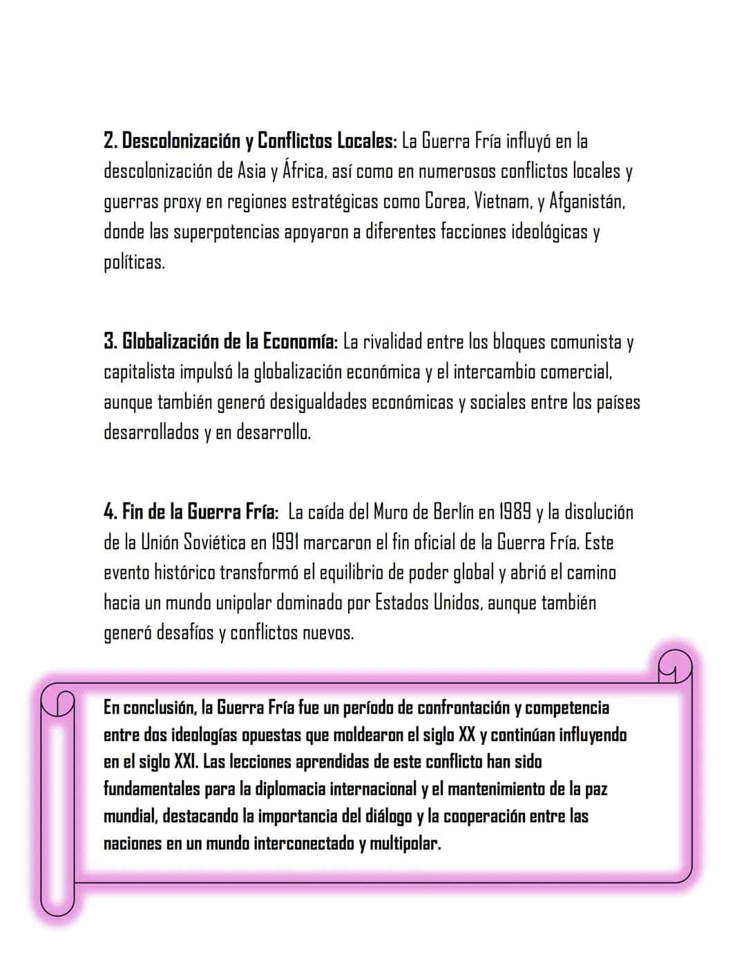La Guerra Fría: Causas y Consecuencias
La Guerra Fría fue un período de tensiones geopolíticas y confrontación
ideológica que dominó las rel