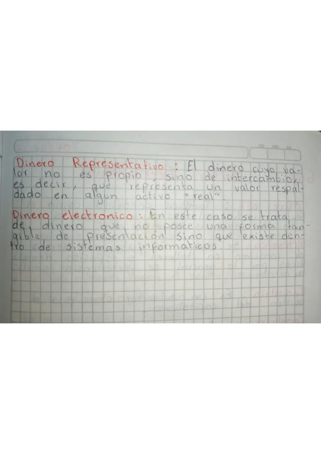 # Grupo 6:

El dinero

El dinero es un tipo de activo o de bien
que es aceptado dentro de una comunidad
como medio de pago para sus intercam