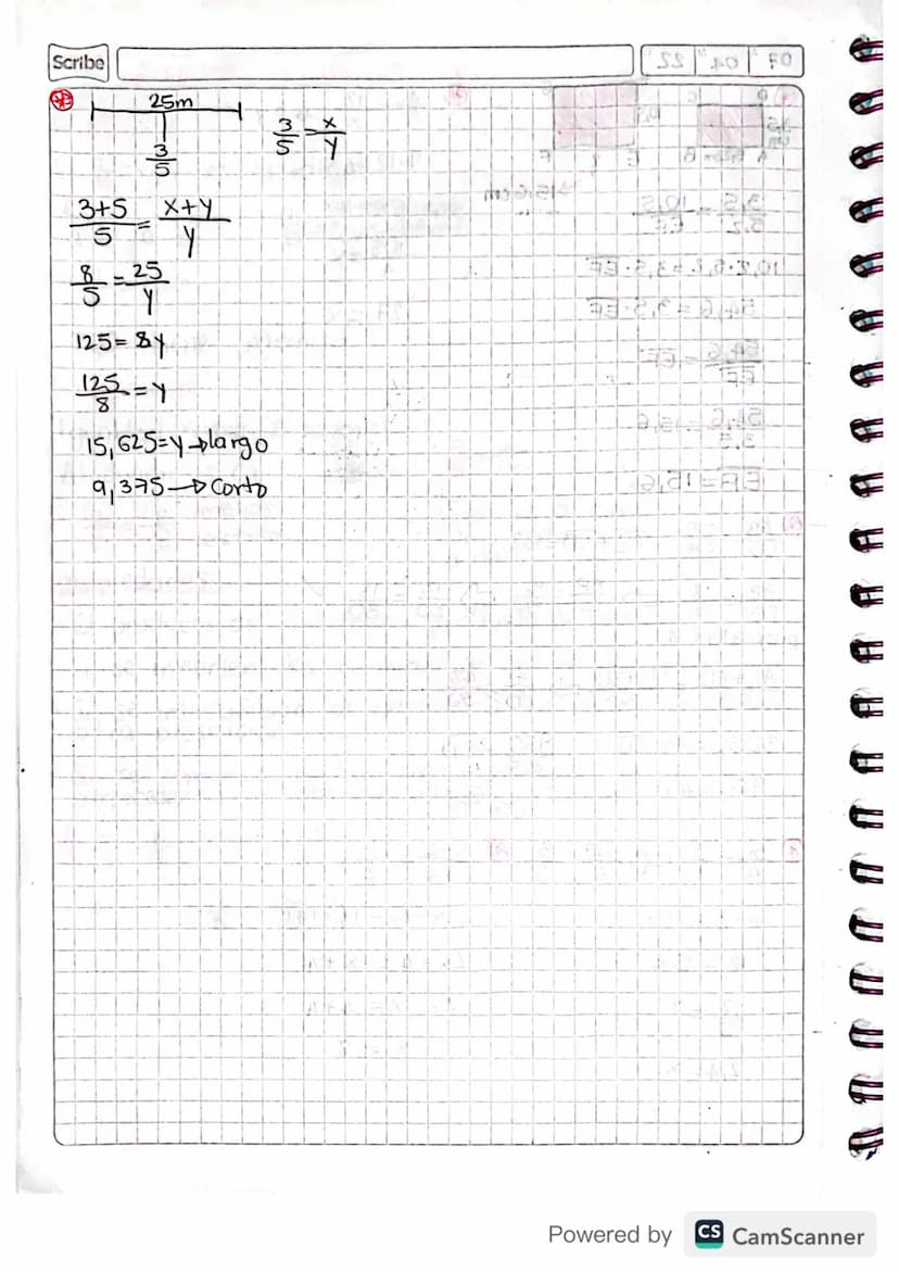Scribe Razones y proporciones
Razón:
S₁ =r, Y. es la razón
a es a b
Antecedente
Consecuente
= 2,25
No tiene medida
Proporción
Igualdad entre