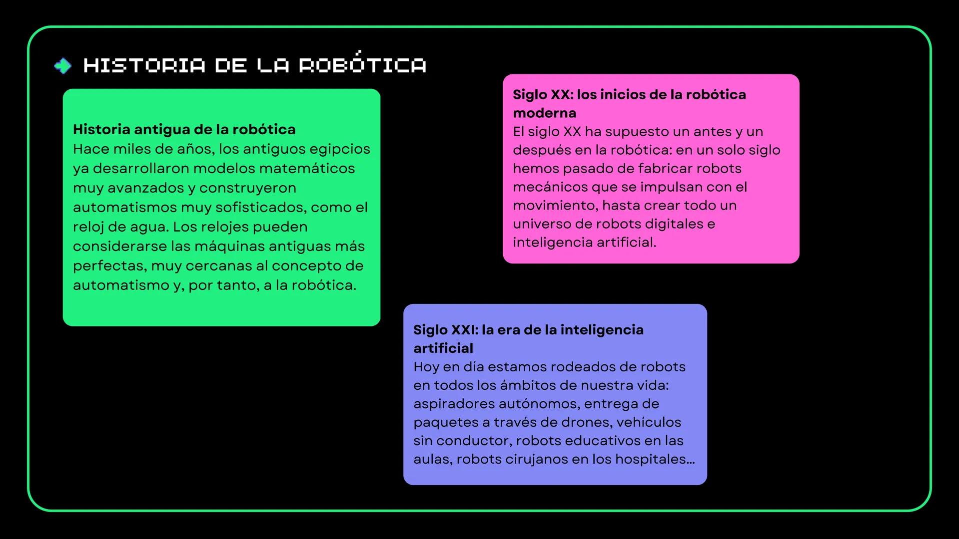 JUGADOR 1

PUNTUACIÓN MÁS ALTA 2500

JUGADOR 2

ROBÓTICA

START MENU SIGN IN

AÑADE UNA DESCRIPCIÓN BREVE MENU

01

07

12

QUE ES LA
ROBOTI