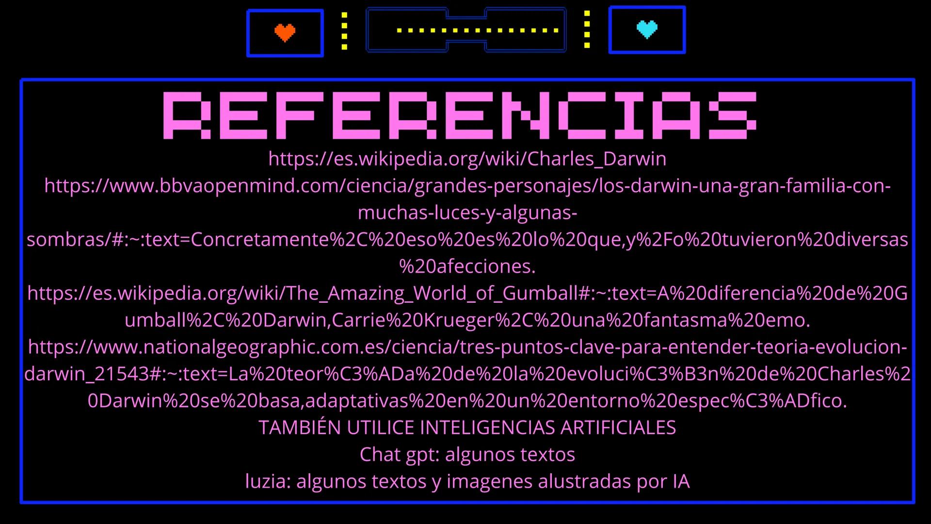 PLAYER 1
DANIELA JIMENEZ TABARES 9-2
PLAYER 2
DIARIO DE
VIAJE
SIGN IN MENU START
◆ CHARLES DARWIN MENU
<+01
07
12
INTRODUCCION
Hola, soy Cha