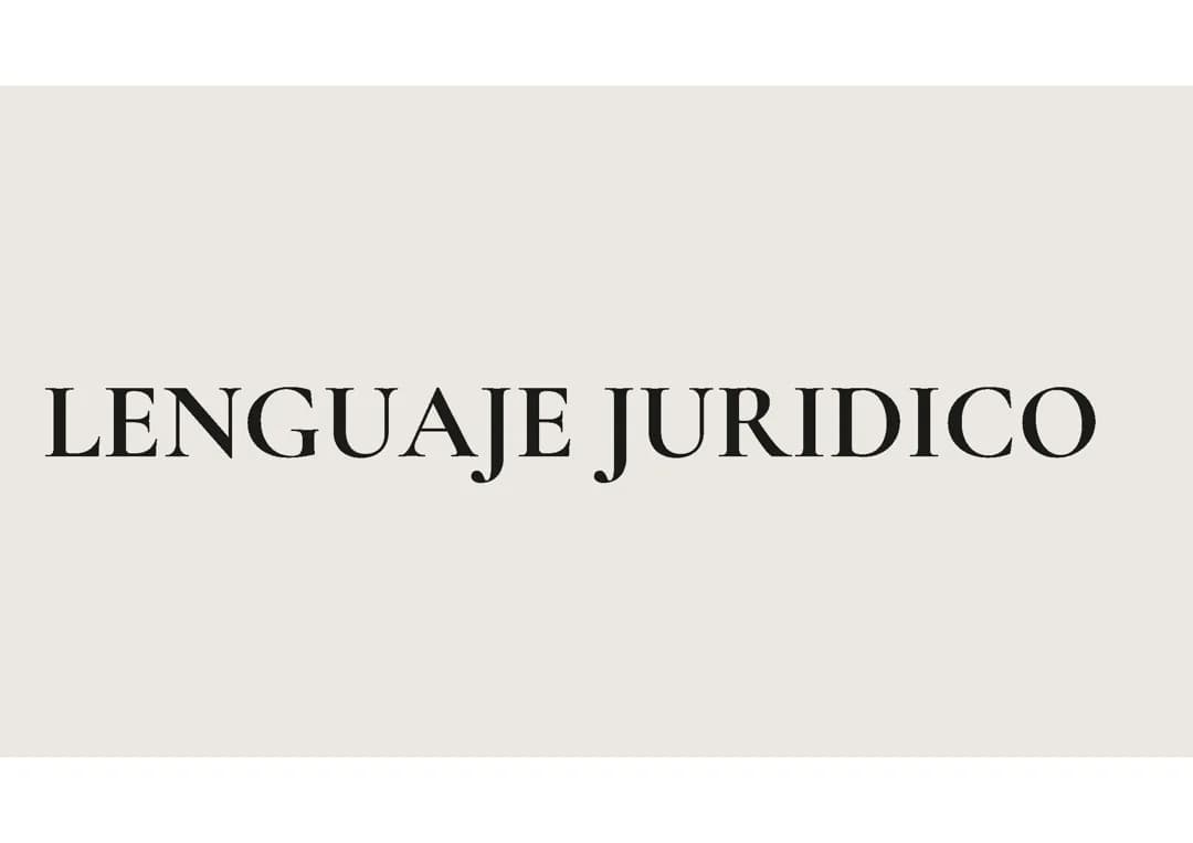 Presentacion sobre el lenguaje juridico