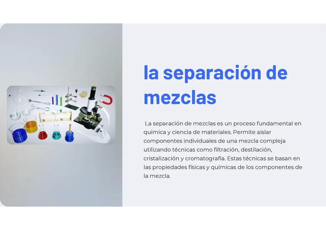 Separación de mezclas: 