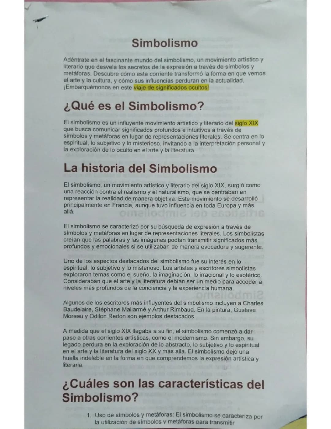 El simbolismo