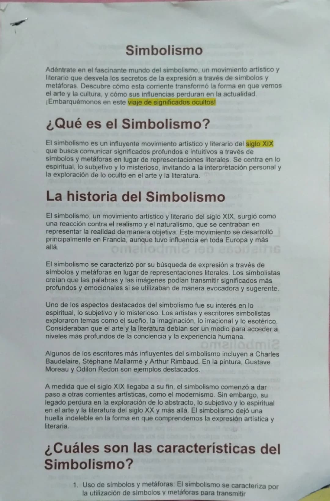 Simbolismo
Adéntrate en el fascinante mundo del simbolismo, un movimiento artistico y
literario que desvela los secretos de la expresión a t