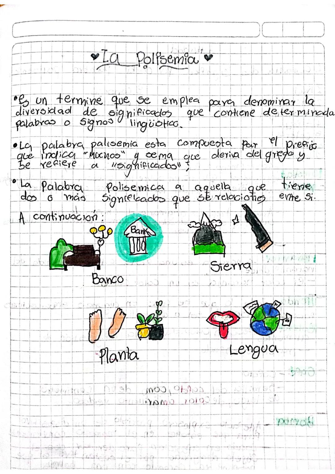 # La Polisemia
♡
•fs un termine que se emplea para denominar la
diversidad de significados que contiene determinada-
palabras o Signos lingü