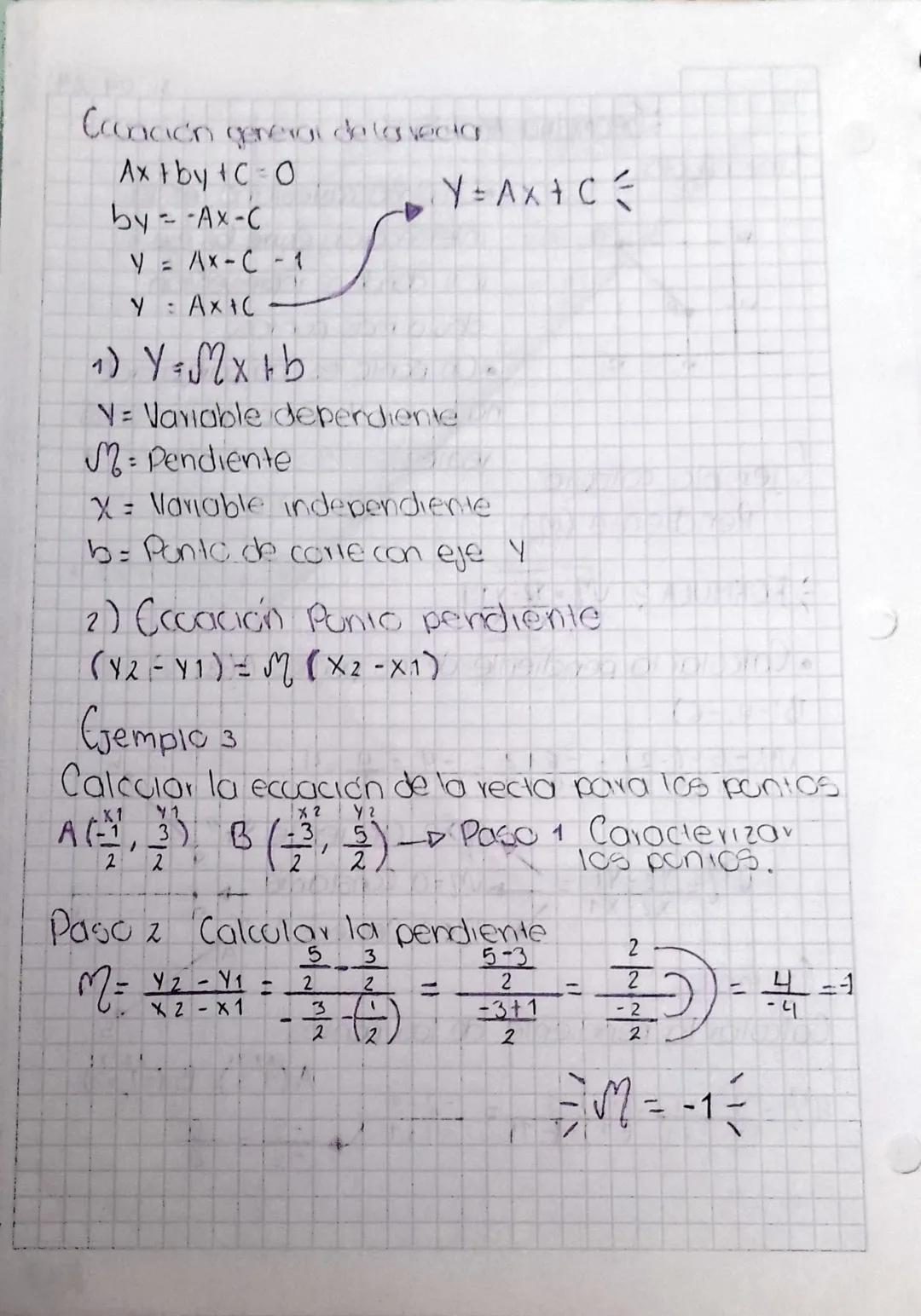 3 04 24
Linea Recta
Y₂
Y1-
P
Geometría Analitica
x1
x2
Ejemplo calculo
0
Pendiente (M)
•Un plano cartesiano es la
intersección entre los eje