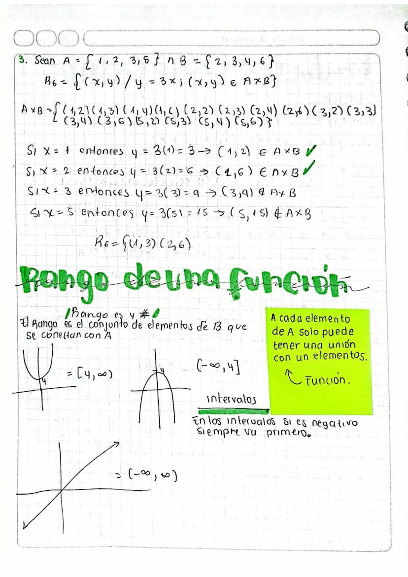 OOO Calculo diferencial
17-Feb-2022
Productos Cartesianos.
EJERCICIOS.
1 Sean A = {1, 2, 3, 5} n b = {2, 3, 4, 6}
Ry = {(x, y) / 4 = x + 3; 