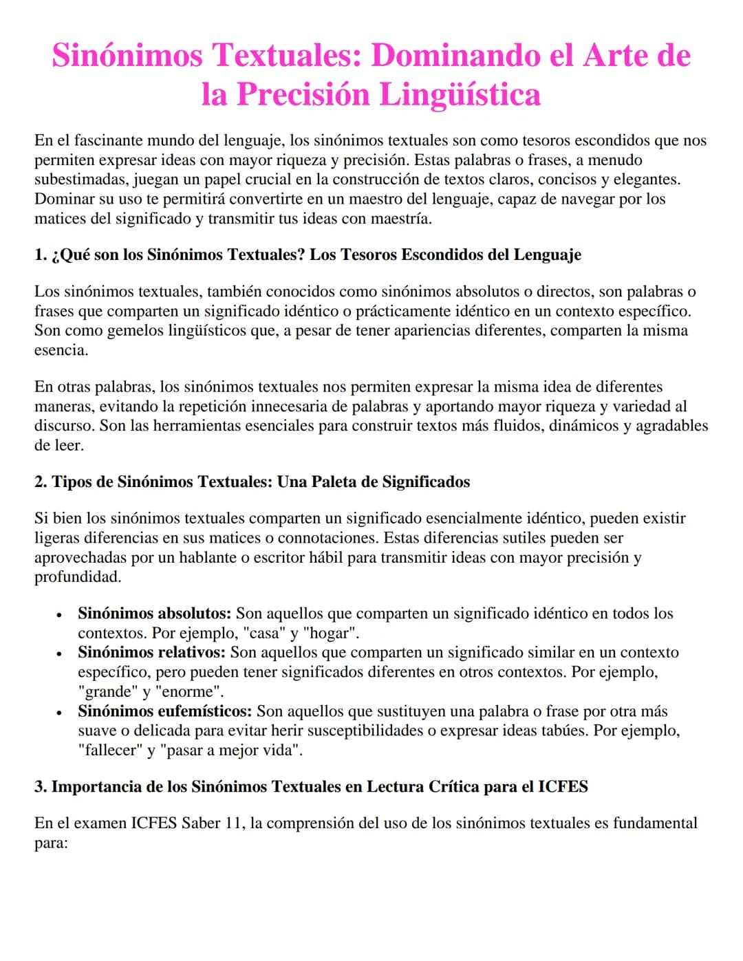 Sinónimos Textuales: Dominando el Arte de
la Precisión Lingüística
En el fascinante mundo del lenguaje, los sinónimos textuales son como tes