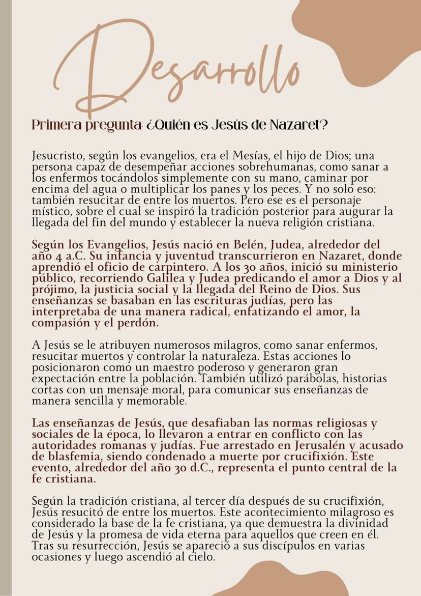 Taller de
Religión
I.E.D TECNICA NACIONAL
DE COMERCIO
TEMA: PREGUNTAS RELACIONADAS
CON JESUS DE NAZARETH
• NOMBRE: Adriana Lucia
Estupiñan G
