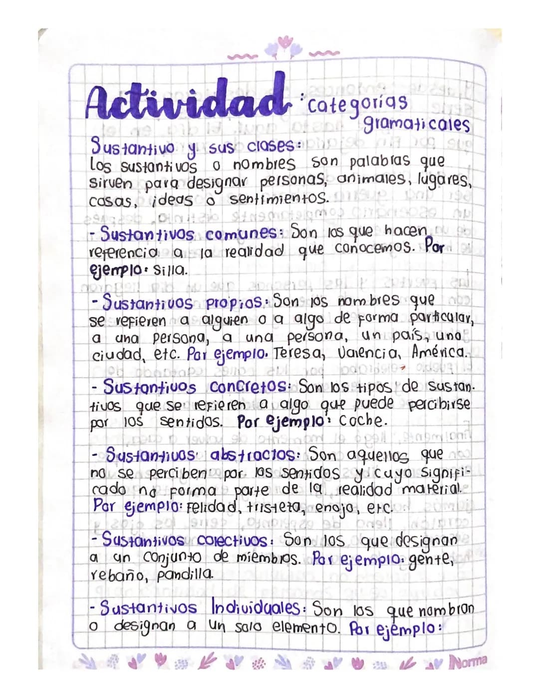 Actividad Categoria
Categoriass
Lael bib Jupp gramaticales
Sustantivo y sus clases
Dog
Los sustantivos o nombres son palabras que
Sirven par
