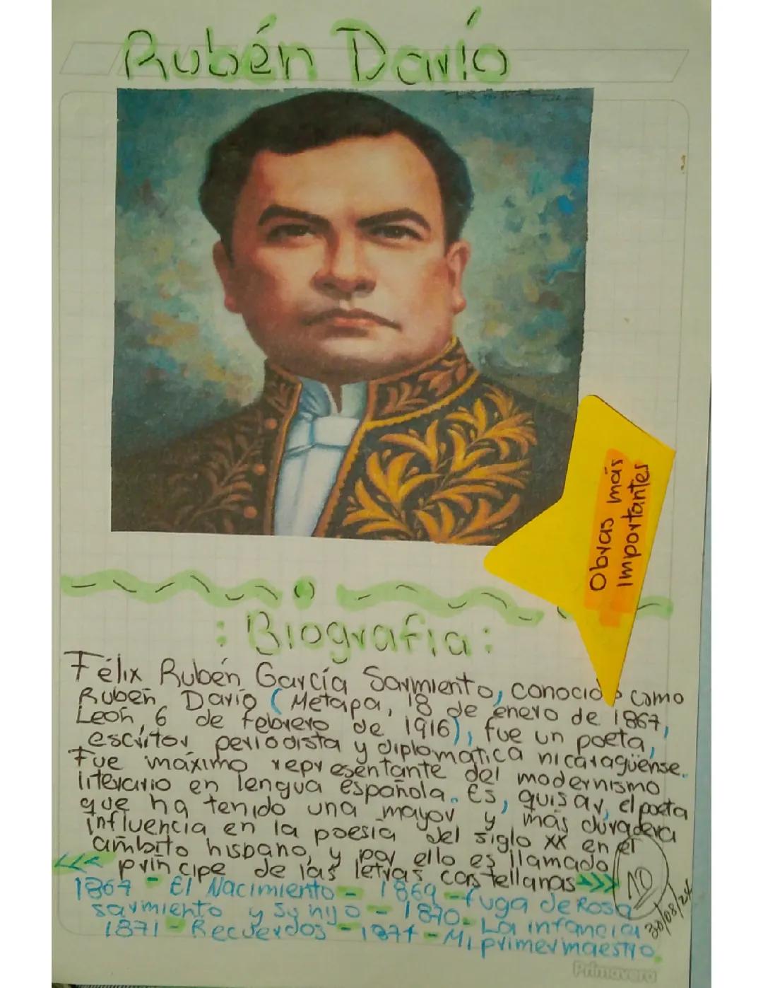 Vida y Logros del Poeta Rubén Darío