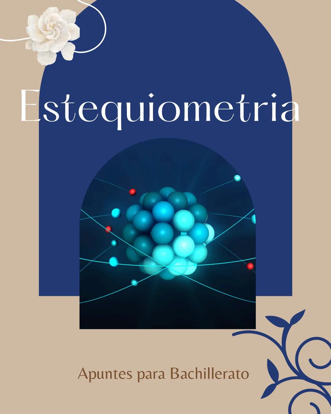 Estequiometria
Apuntes para Bachillerato catequiometrra
Estequiometría:
190422
11 Siampre iniciar con el balanceo de ecuaciones.
2
En males
