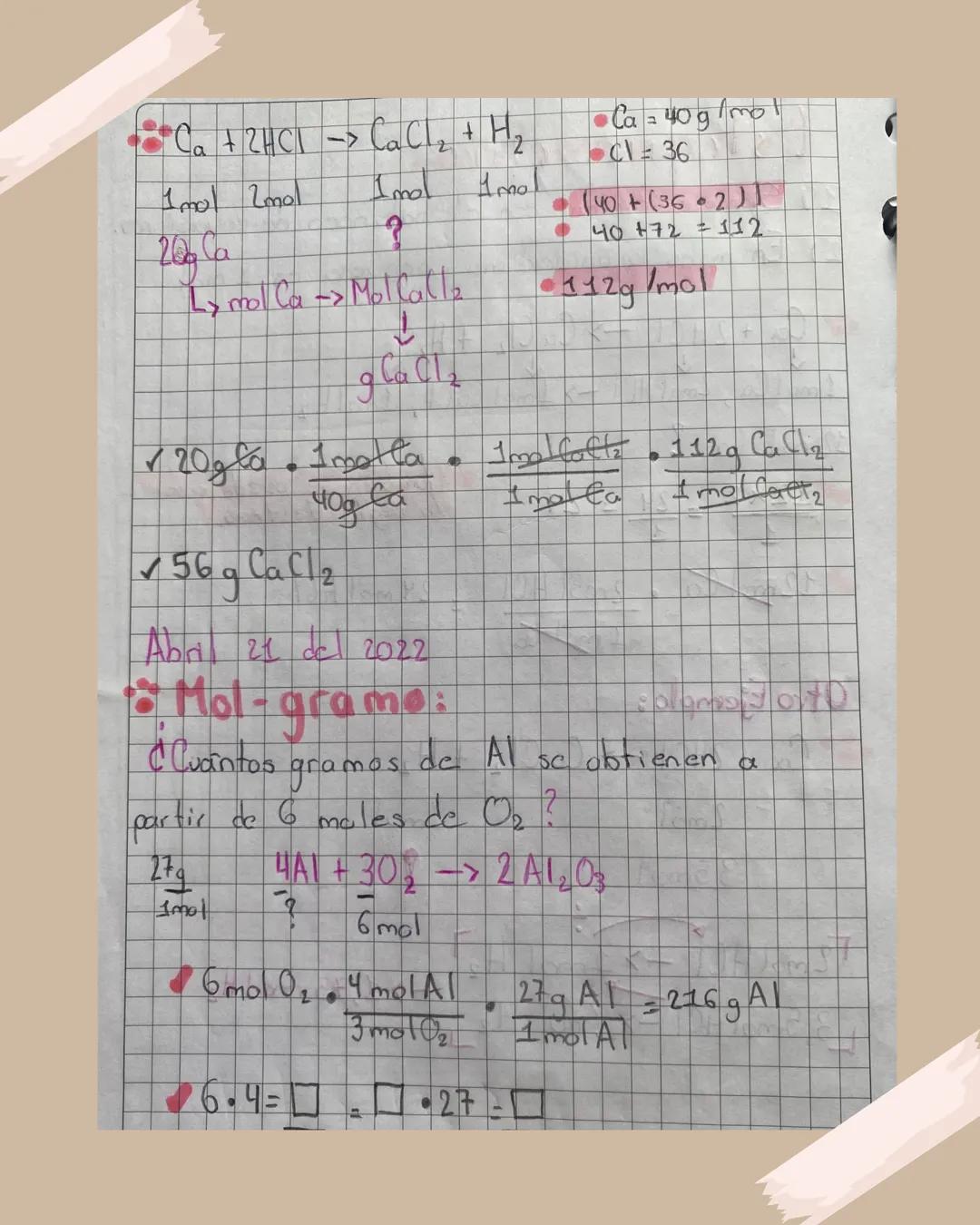 Estequiometria
Apuntes para Bachillerato catequiometrra
Estequiometría:
190422
11 Siampre iniciar con el balanceo de ecuaciones.
2
En males
