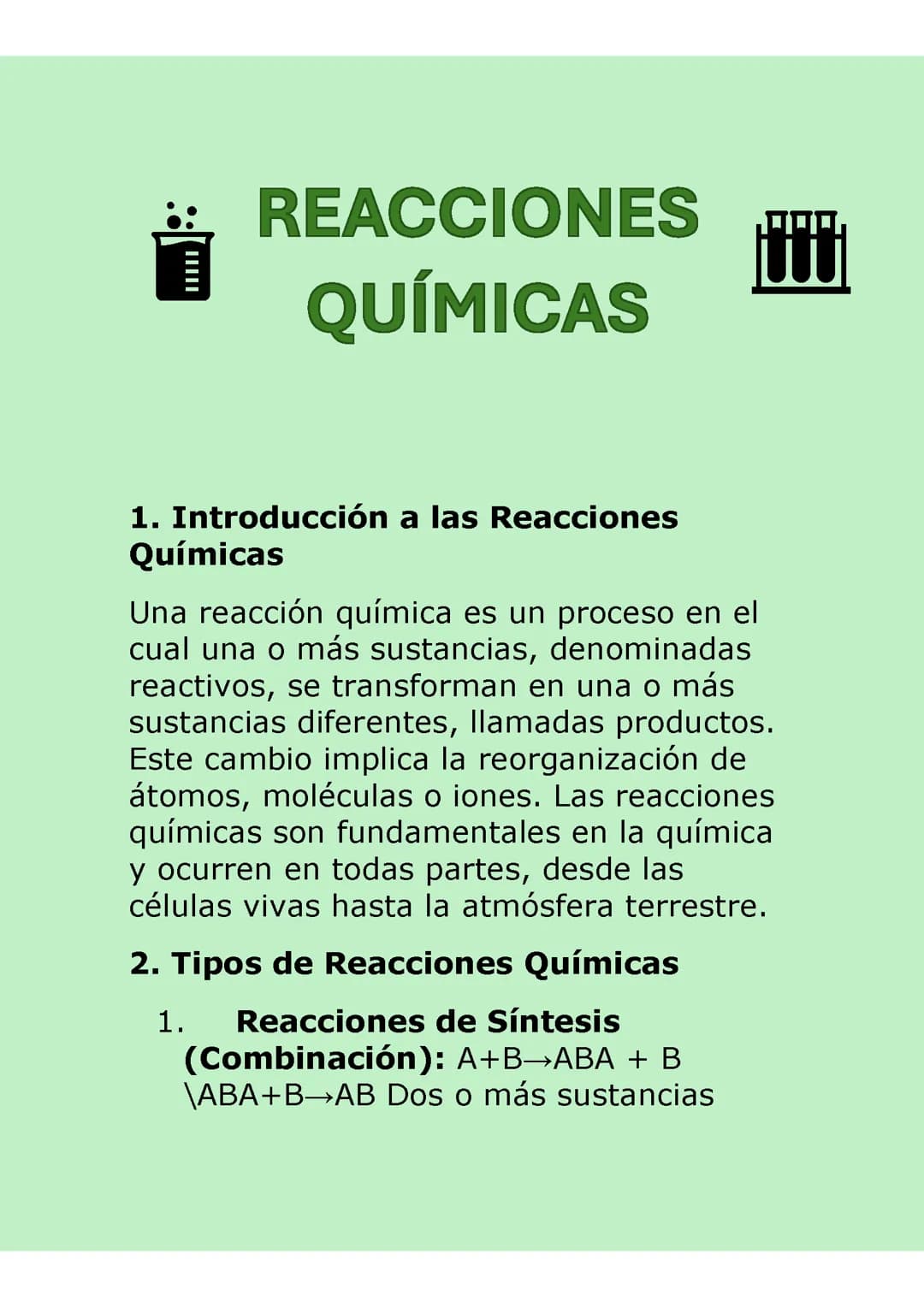 REACCIONES QUÍMICAS