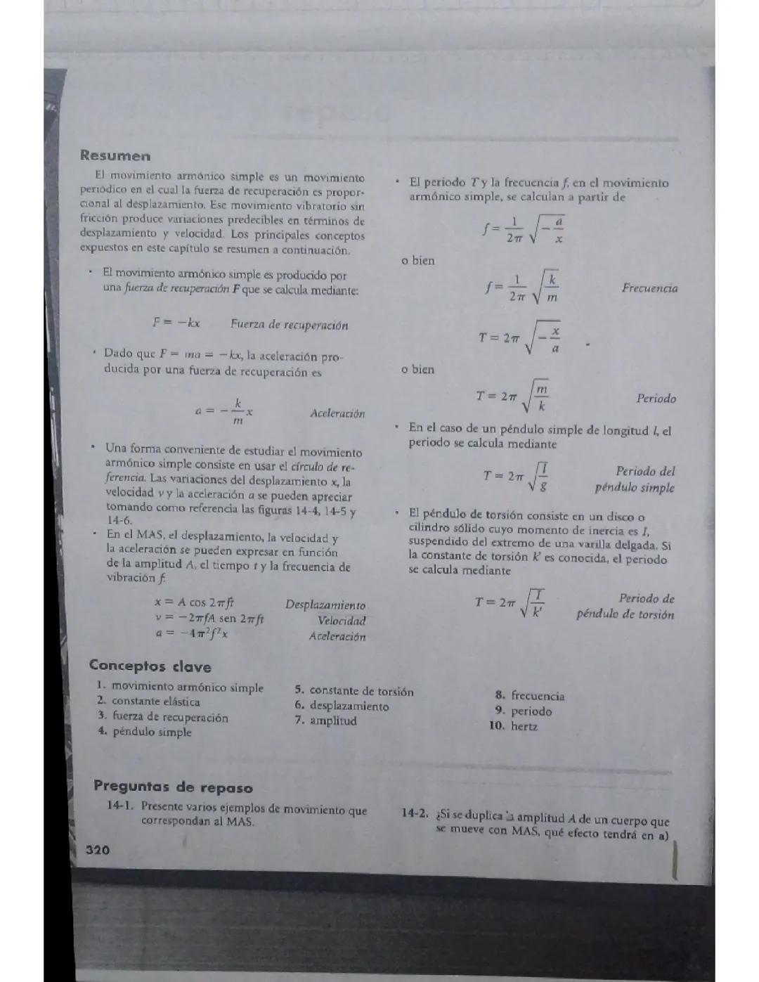 Explicación de un Movimiento armoníco simple (M.A.S)