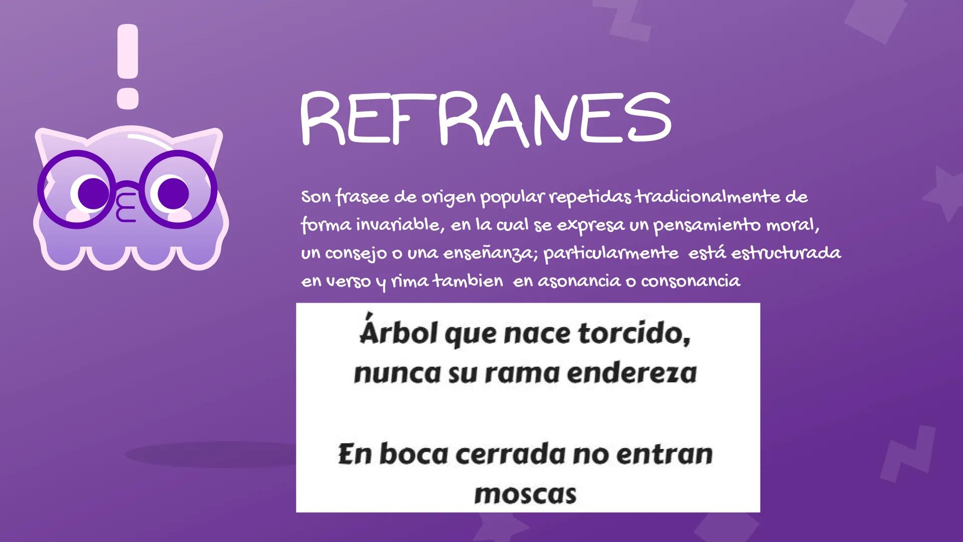 Caracterización y
clasificación de la Lirica
popular y tradición oral REFRANES
Son frasee de origen popular repetidas tradicionalmente de
fo