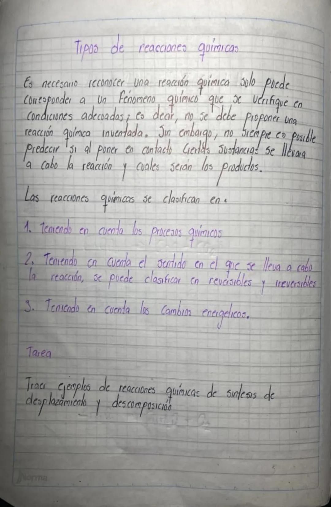 2023-07
-
10
Ecuaciones quimicas
Es la descripción simbolica de una reacción quirnica. Miesha
las sustancias que reaccionan llamadas reactiv