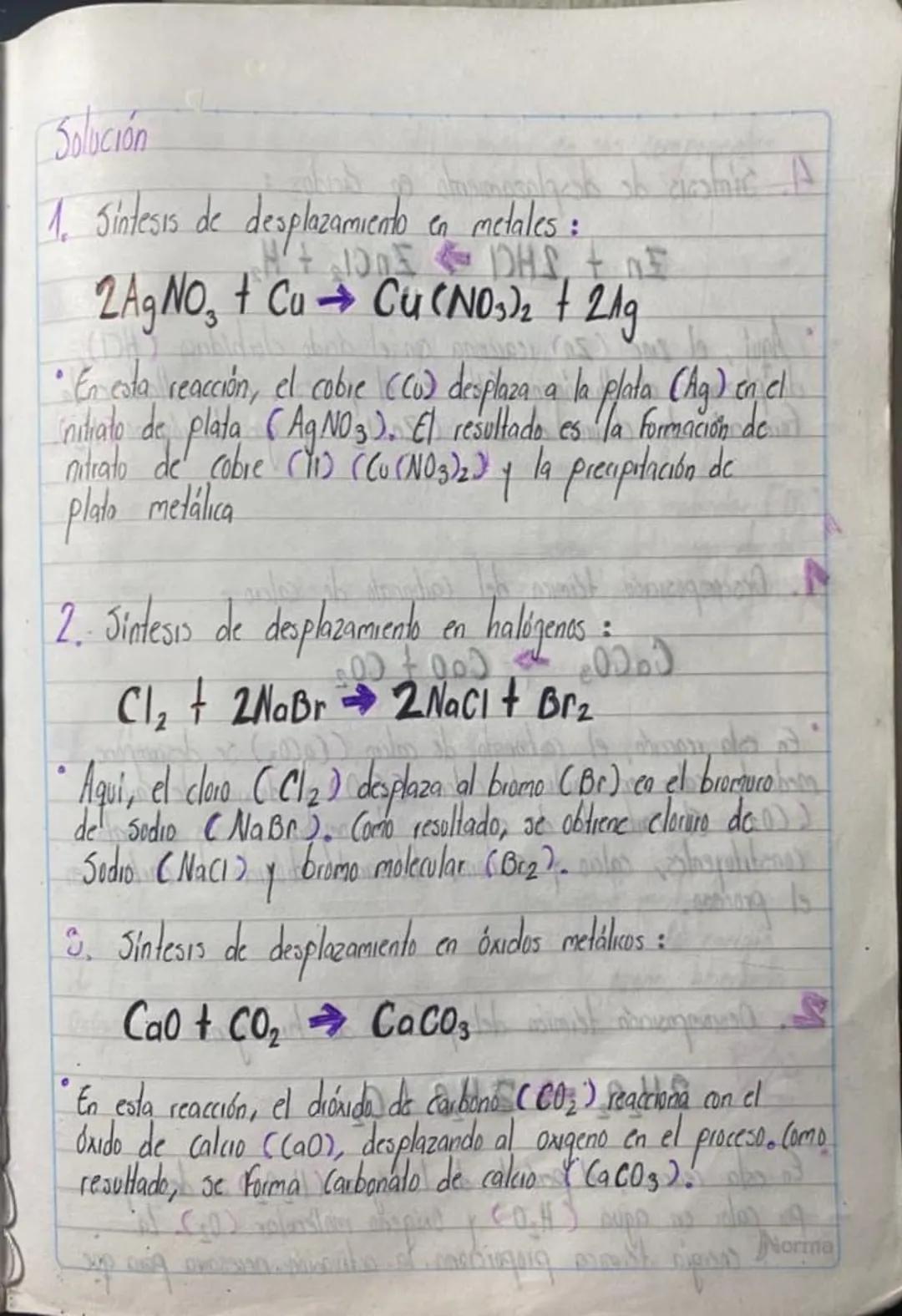 2023-07
-
10
Ecuaciones quimicas
Es la descripción simbolica de una reacción quirnica. Miesha
las sustancias que reaccionan llamadas reactiv