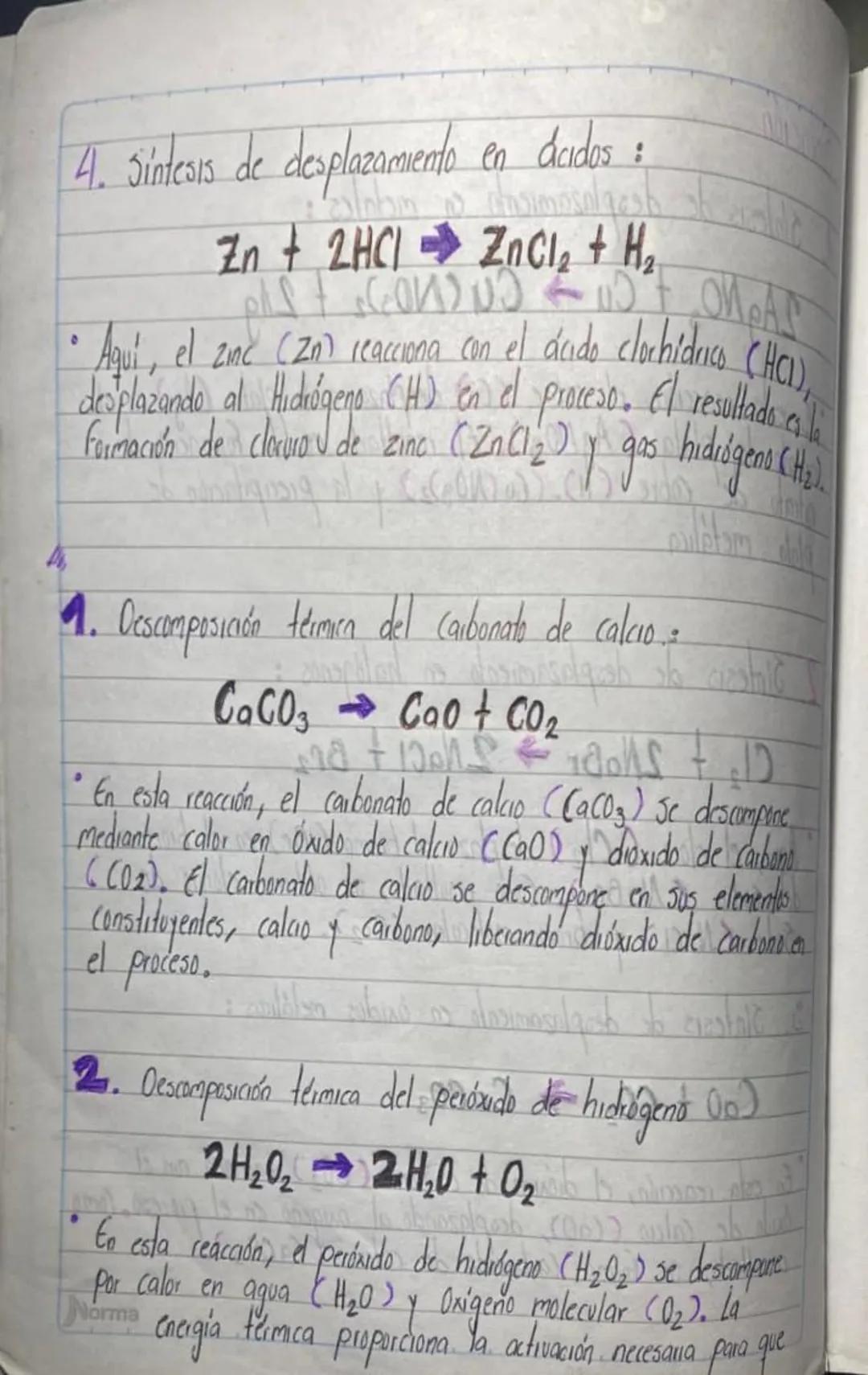 2023-07
-
10
Ecuaciones quimicas
Es la descripción simbolica de una reacción quirnica. Miesha
las sustancias que reaccionan llamadas reactiv