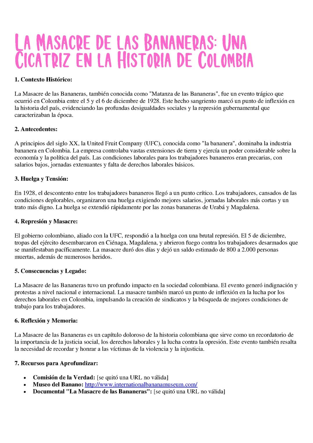 La Tragedia de la Masacre de las Bananeras