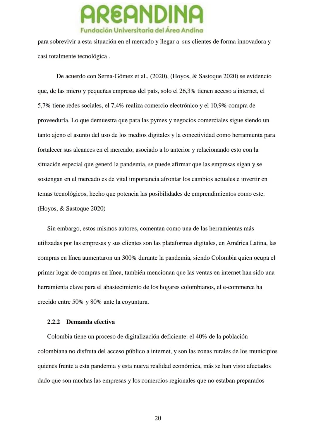 AREANDINA
Fundación Universitaria del Área Andina
TRABAJO DE GRADO PARA OPTAR AL TÍULO DE PROFESIONAL EN
MERCADEO Y PUBLICIDAD
MODALIDAD CRE