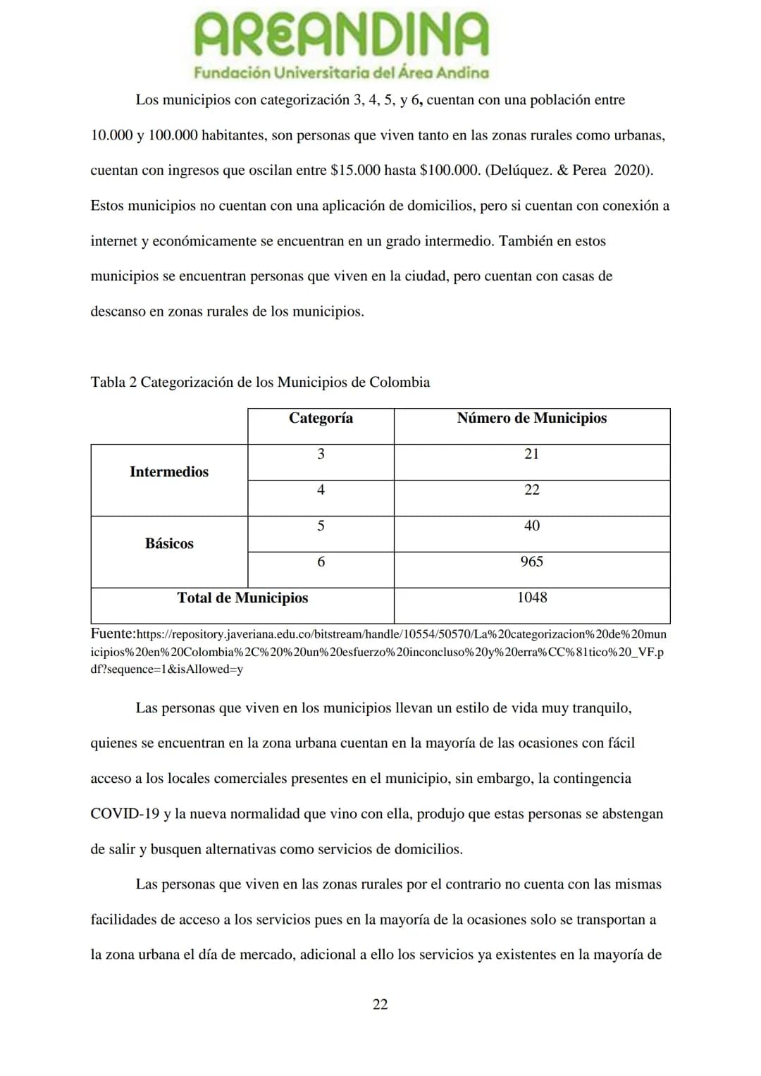 AREANDINA
Fundación Universitaria del Área Andina
TRABAJO DE GRADO PARA OPTAR AL TÍULO DE PROFESIONAL EN
MERCADEO Y PUBLICIDAD
MODALIDAD CRE