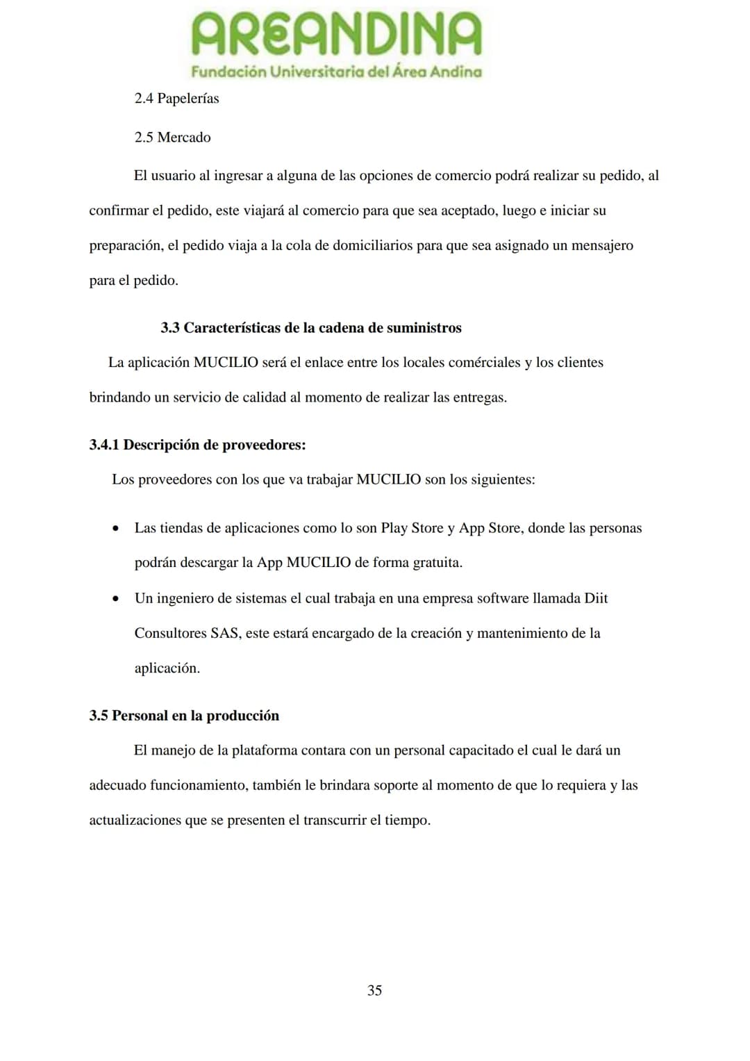 AREANDINA
Fundación Universitaria del Área Andina
TRABAJO DE GRADO PARA OPTAR AL TÍULO DE PROFESIONAL EN
MERCADEO Y PUBLICIDAD
MODALIDAD CRE