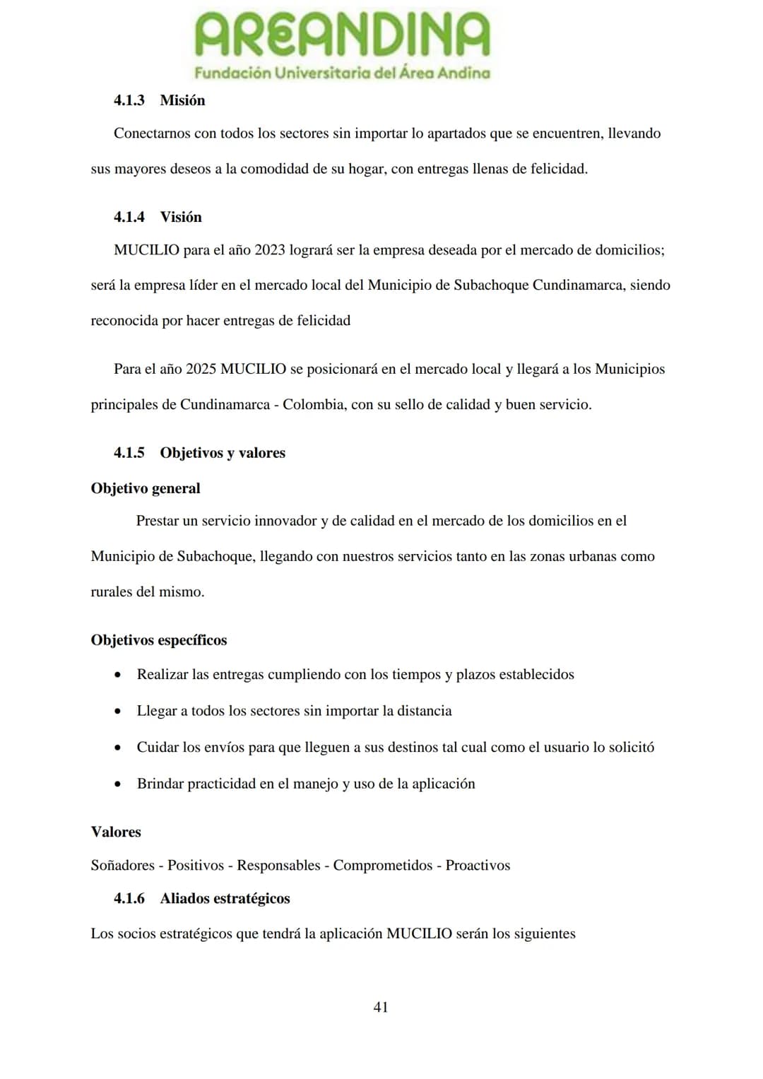 AREANDINA
Fundación Universitaria del Área Andina
TRABAJO DE GRADO PARA OPTAR AL TÍULO DE PROFESIONAL EN
MERCADEO Y PUBLICIDAD
MODALIDAD CRE