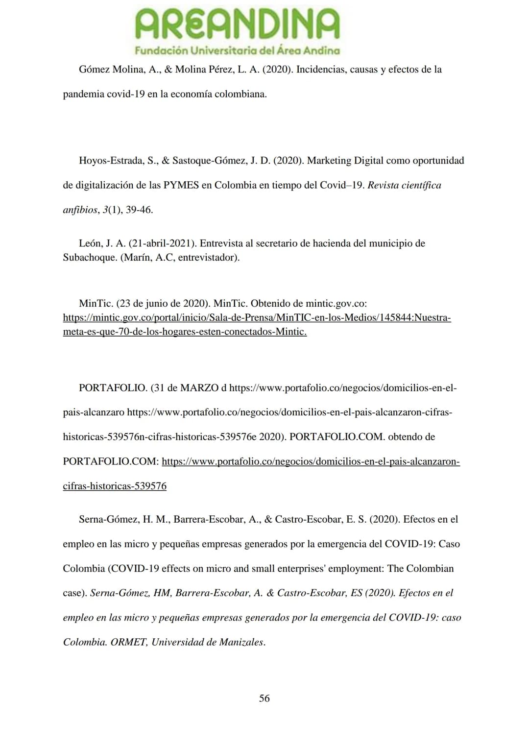 AREANDINA
Fundación Universitaria del Área Andina
TRABAJO DE GRADO PARA OPTAR AL TÍULO DE PROFESIONAL EN
MERCADEO Y PUBLICIDAD
MODALIDAD CRE