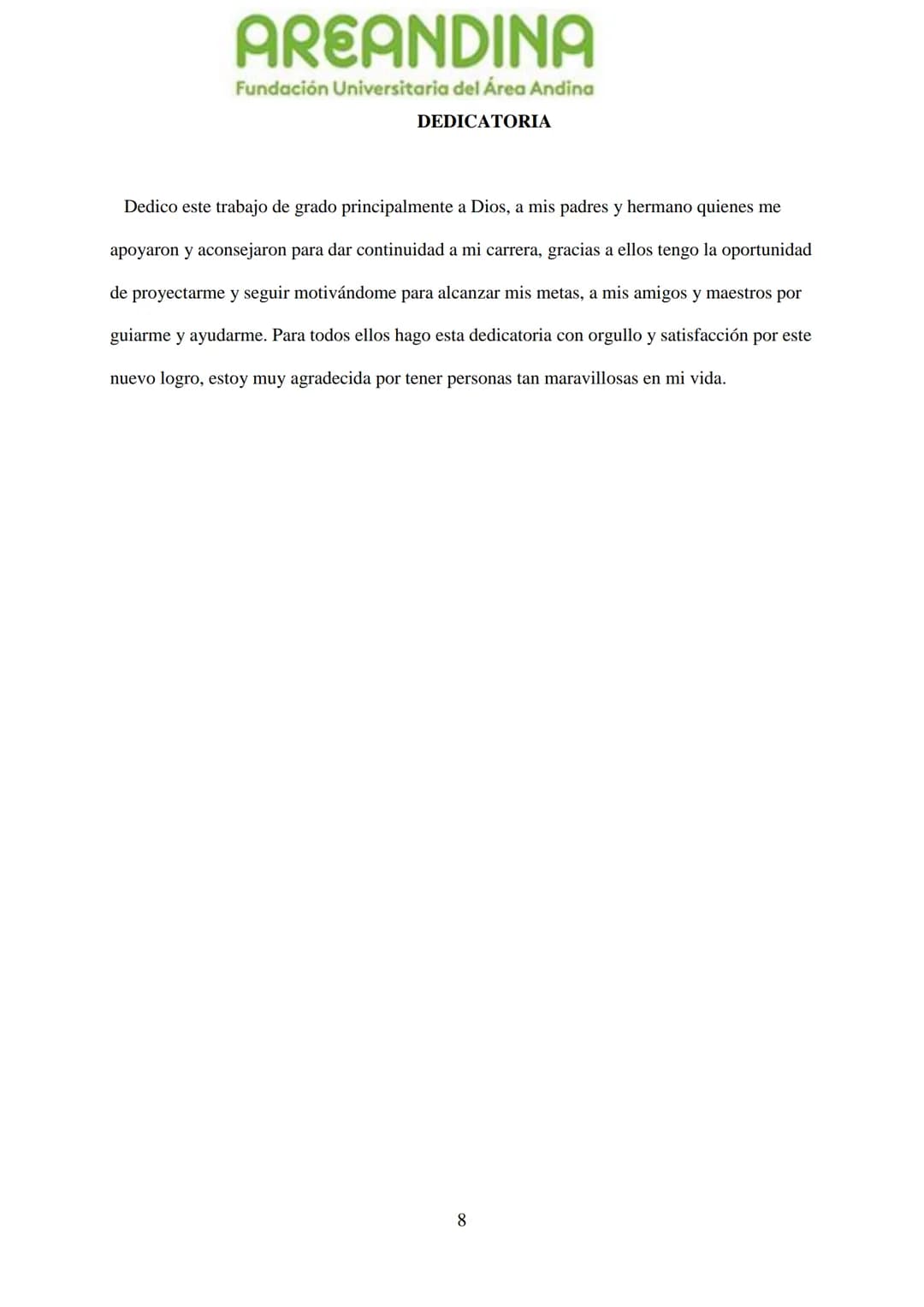 AREANDINA
Fundación Universitaria del Área Andina
TRABAJO DE GRADO PARA OPTAR AL TÍULO DE PROFESIONAL EN
MERCADEO Y PUBLICIDAD
MODALIDAD CRE