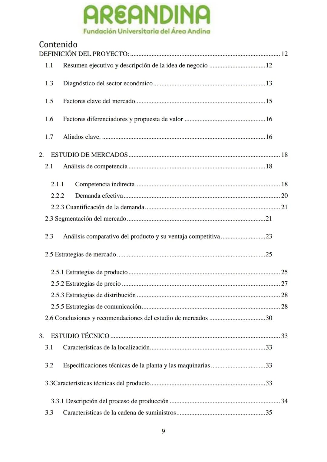 AREANDINA
Fundación Universitaria del Área Andina
TRABAJO DE GRADO PARA OPTAR AL TÍULO DE PROFESIONAL EN
MERCADEO Y PUBLICIDAD
MODALIDAD CRE